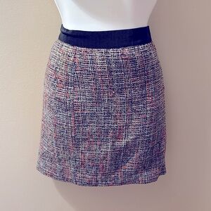 Liz Claiborne Multicolor Tweed Zip Mini Skirt